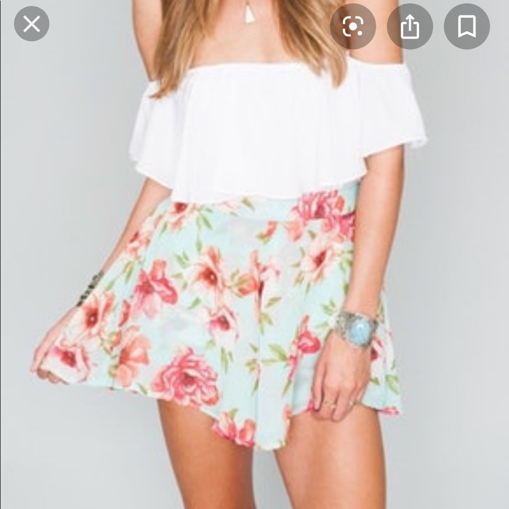Show me your Mumu mint poppy Carlos swing shorts